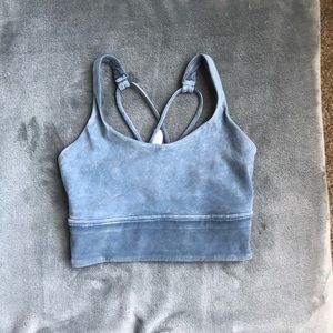 free to be long line bra rib washed moon blue 🦋